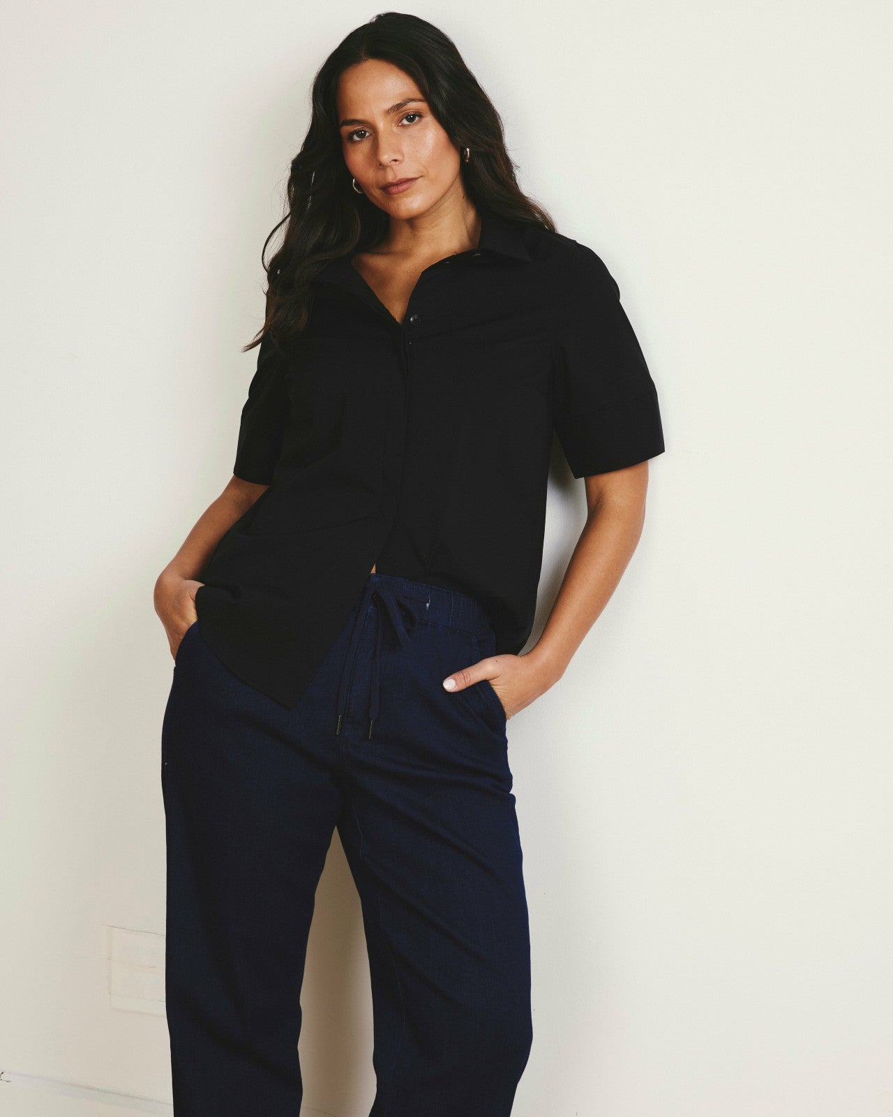 Elbe Stretch Poplin Short Sleeve Shirt - Universal Standard