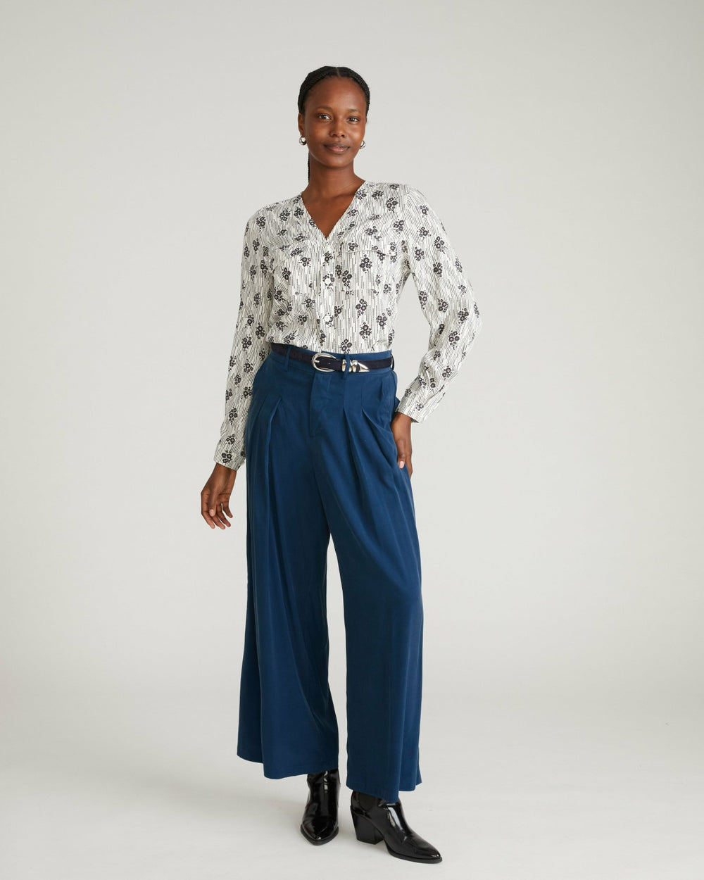 Cooling Stretch Cupro Button-Down Blouse - Universal Standard