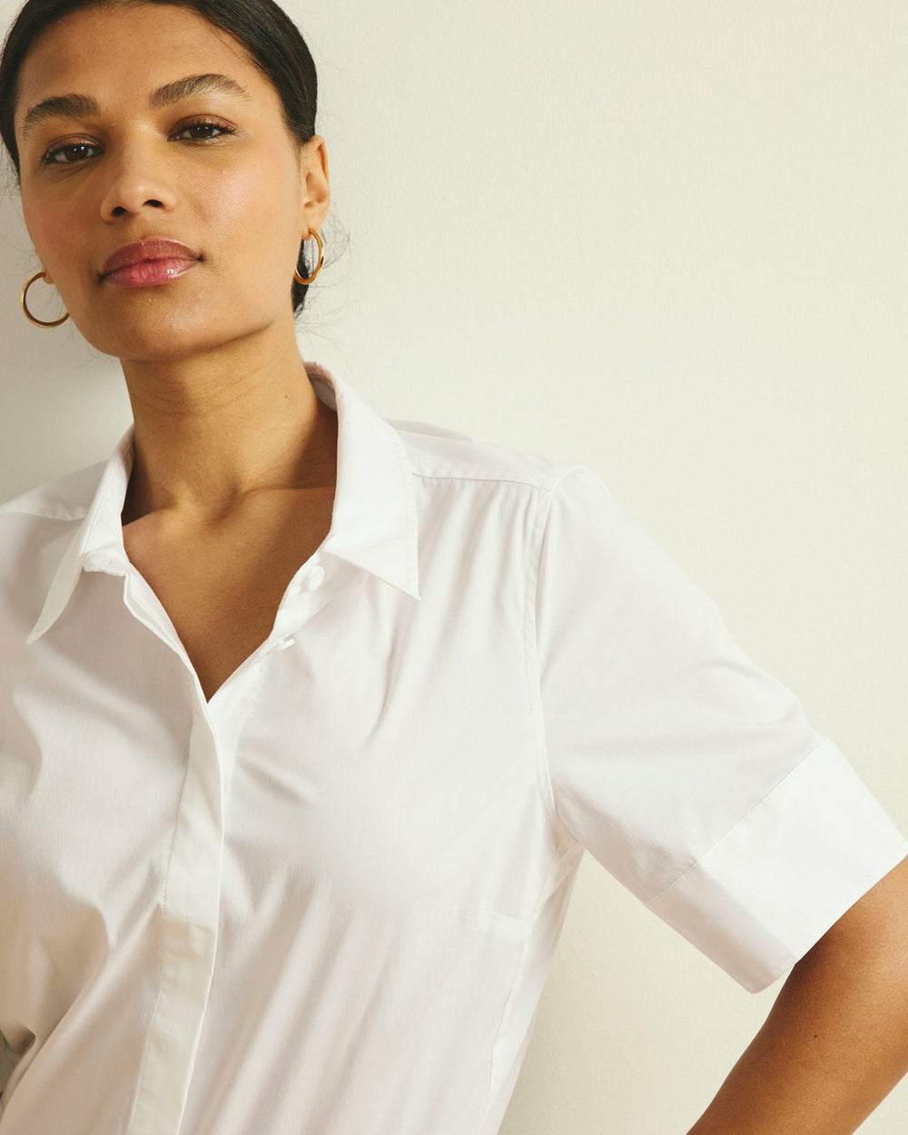 Elbe Stretch Poplin Short Sleeve Shirt - Universal Standard