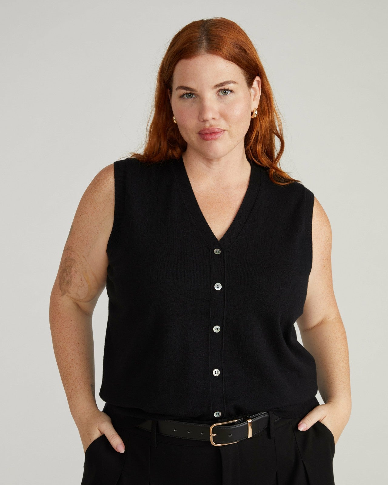 Savvy Fine Knit Cardigan Vest - Universal Standard