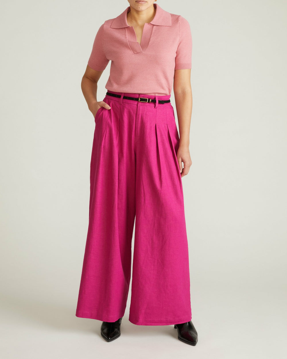 Savvy Fine Knit Short Sleeve Polo Sweater - Universal Standard