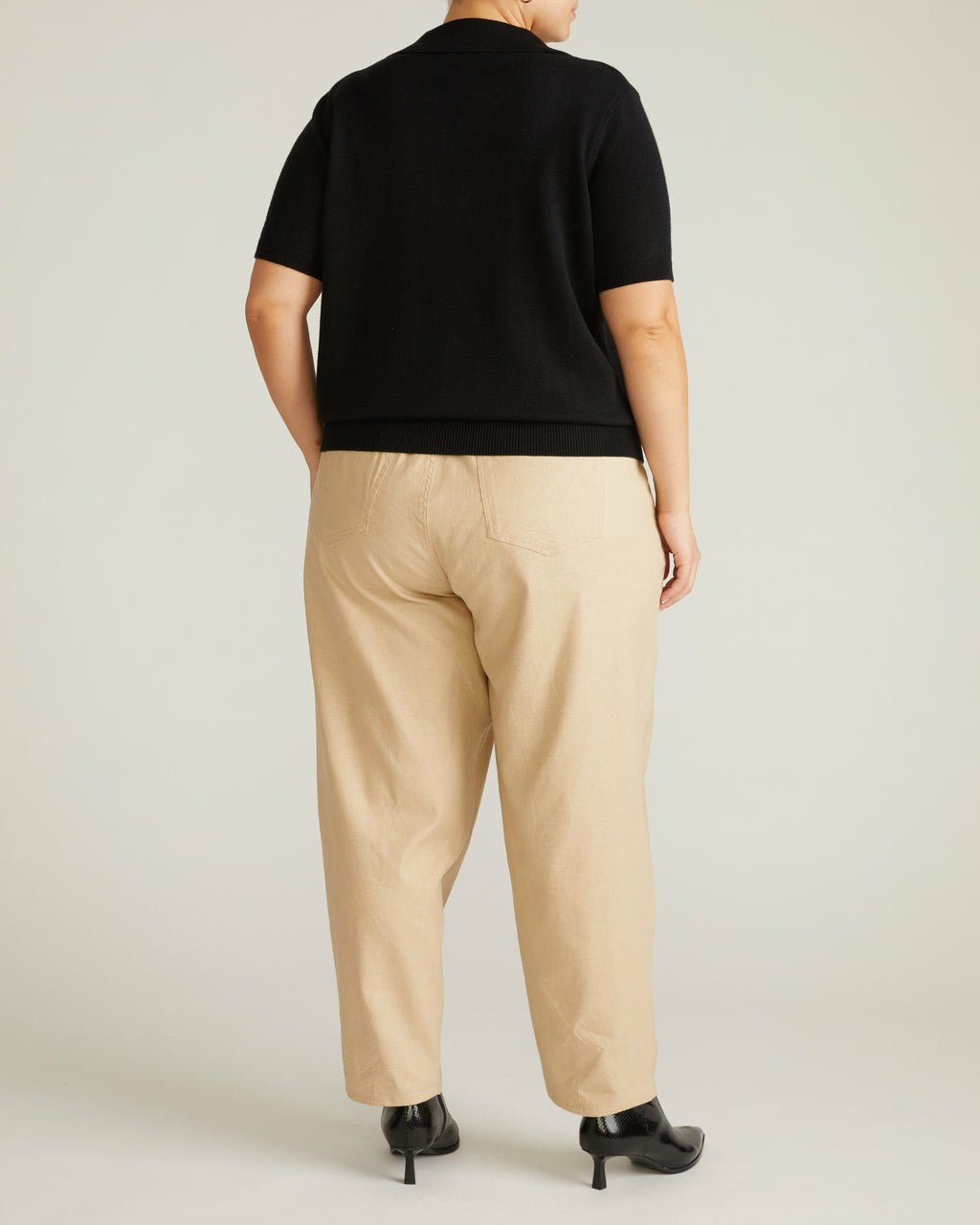 Savvy Fine Knit Short Sleeve Polo Sweater - Universal Standard