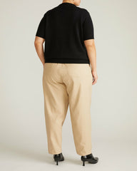 Savvy Fine Knit Short Sleeve Polo Sweater - Universal Standard