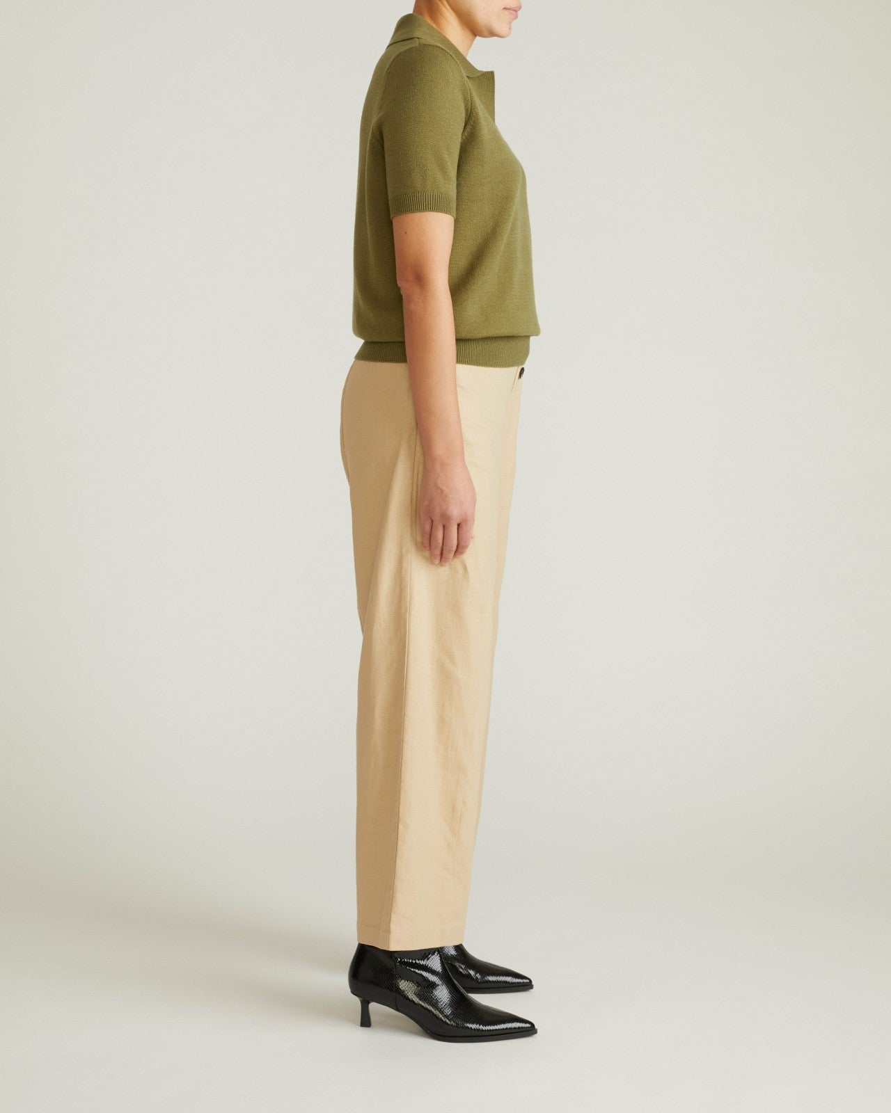 Savvy Fine Knit Short Sleeve Polo Sweater - Universal Standard