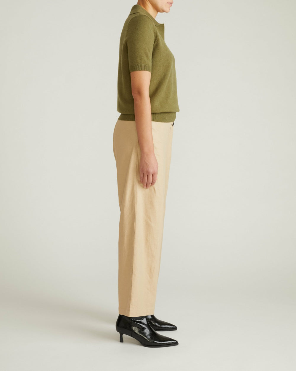 Savvy Fine Knit Short Sleeve Polo Sweater - Universal Standard