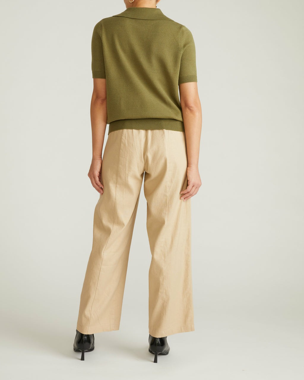 Savvy Fine Knit Short Sleeve Polo Sweater - Universal Standard