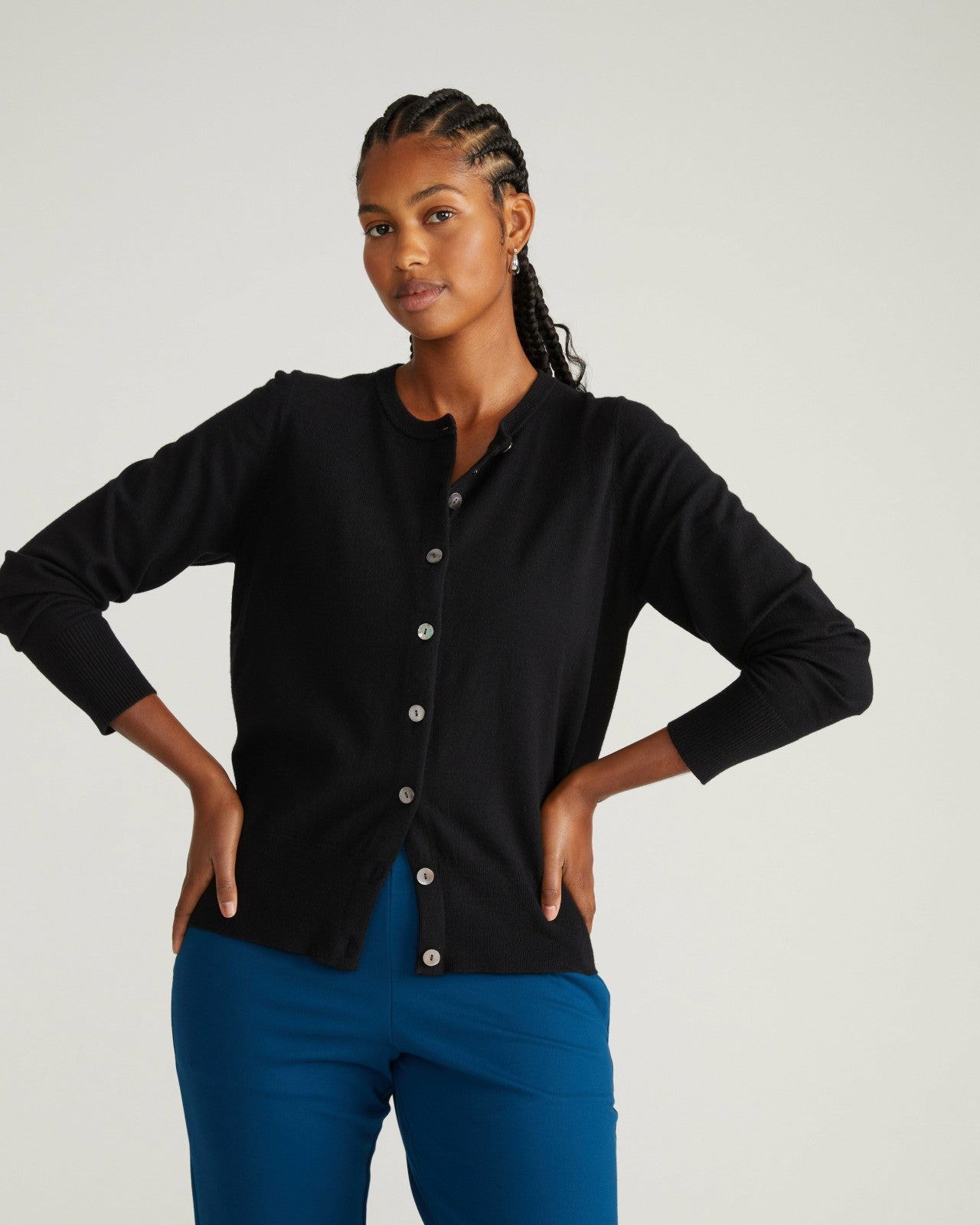 Savvy Fine Knit Crewneck Cardigan - Universal Standard