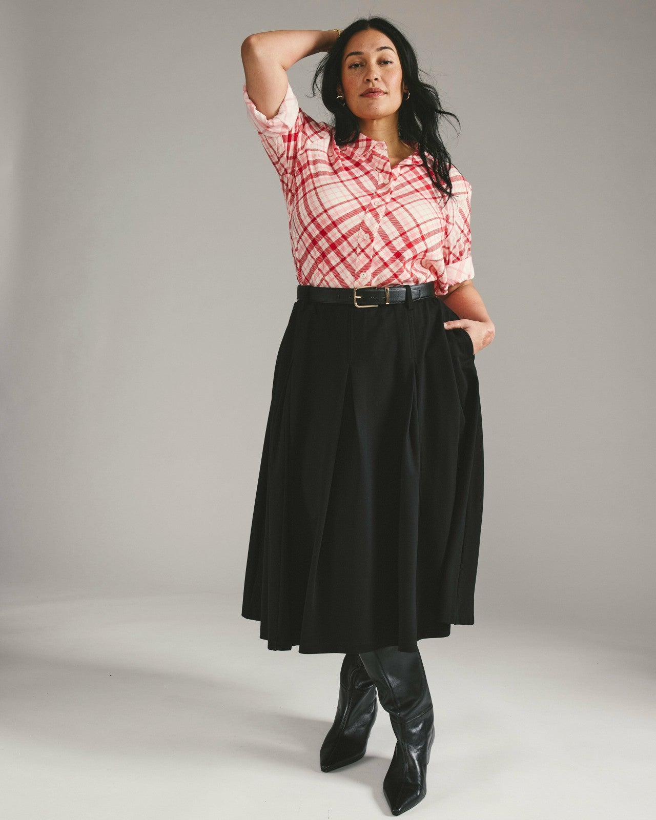 Aleya Pleated Ponte Skirt - Universal Standard