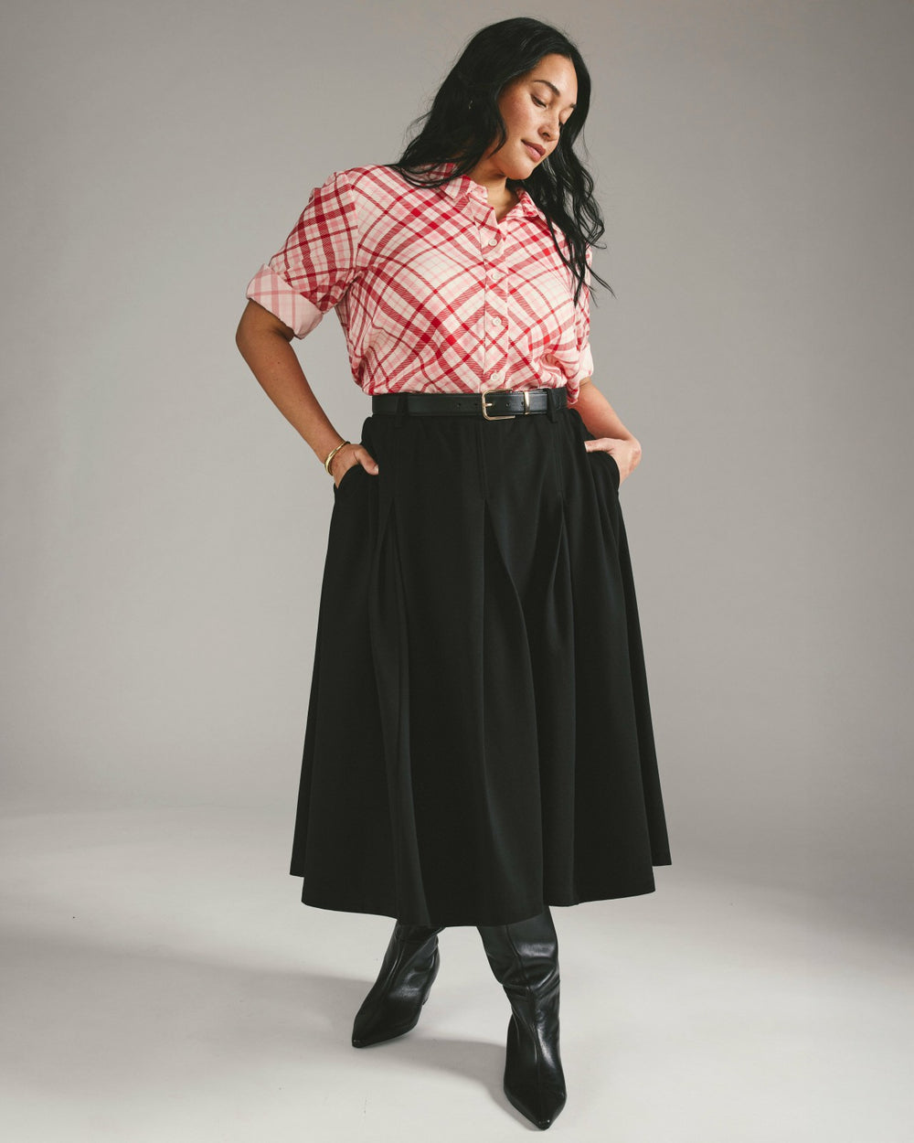 Aleya Pleated Ponte Skirt - Universal Standard