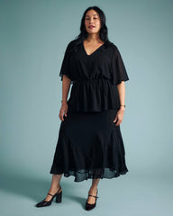 Navarte Chiffon Midi Skirt - Universal Standard
