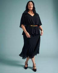 Navarte Chiffon Midi Skirt - Universal Standard