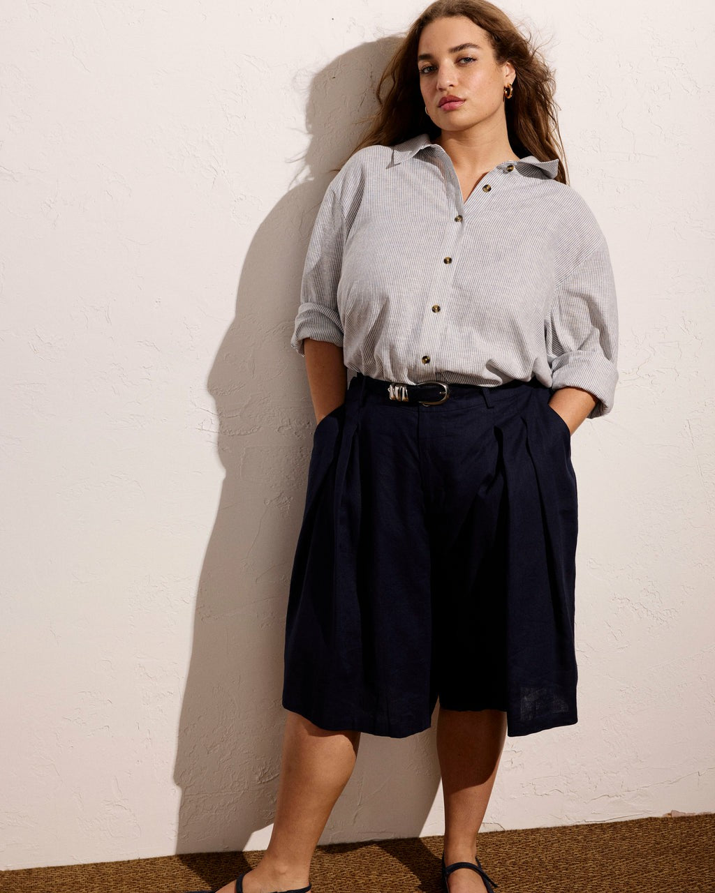 Seaport Tailored Linen Blend Short - Universal Standard