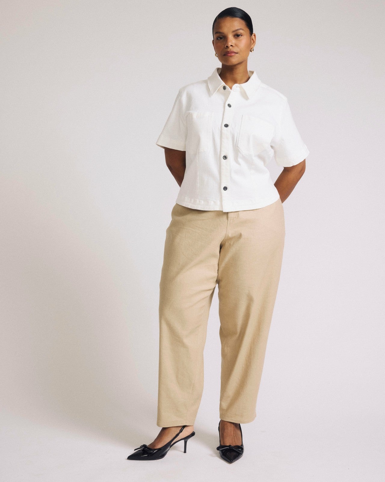 Lou Barrel Leg Linen Blend Pants - Universal Standard