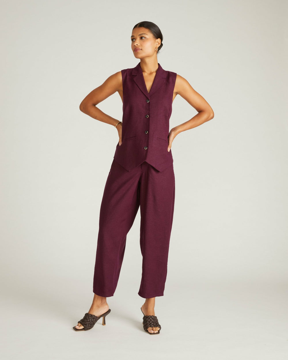 Lou Barrel Leg Linen Blend Pants - Universal Standard