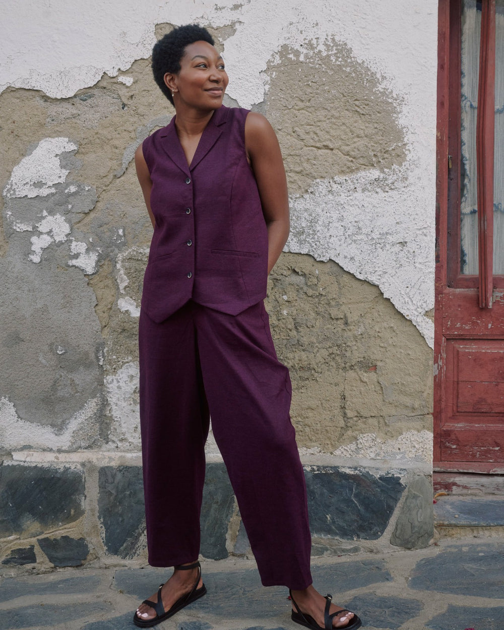 Lou Barrel Leg Linen Blend Pants - Universal Standard