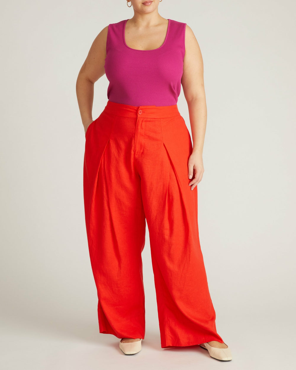 Marley Wide Leg Linen Blend Pants - Universal Standard