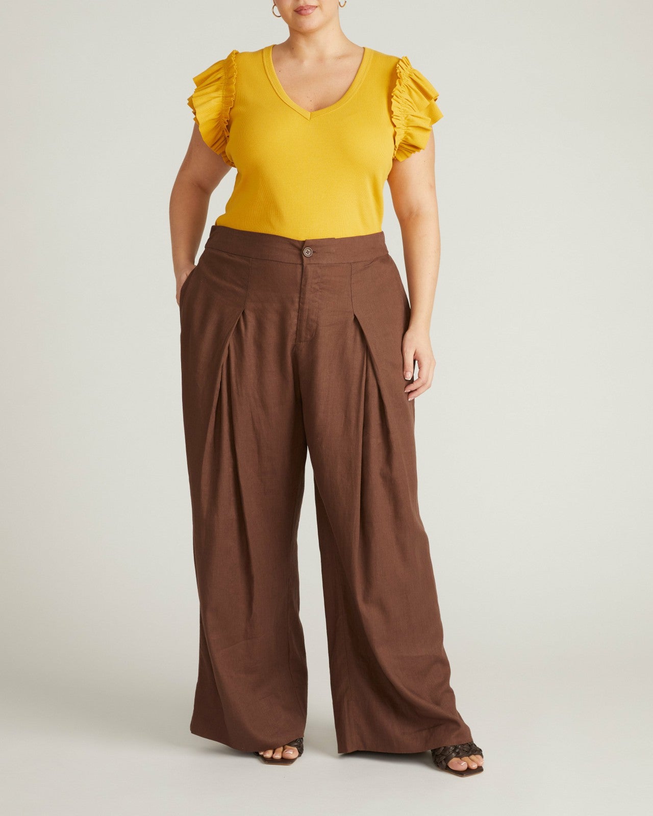 Marley Wide Leg Linen Blend Pants - Universal Standard