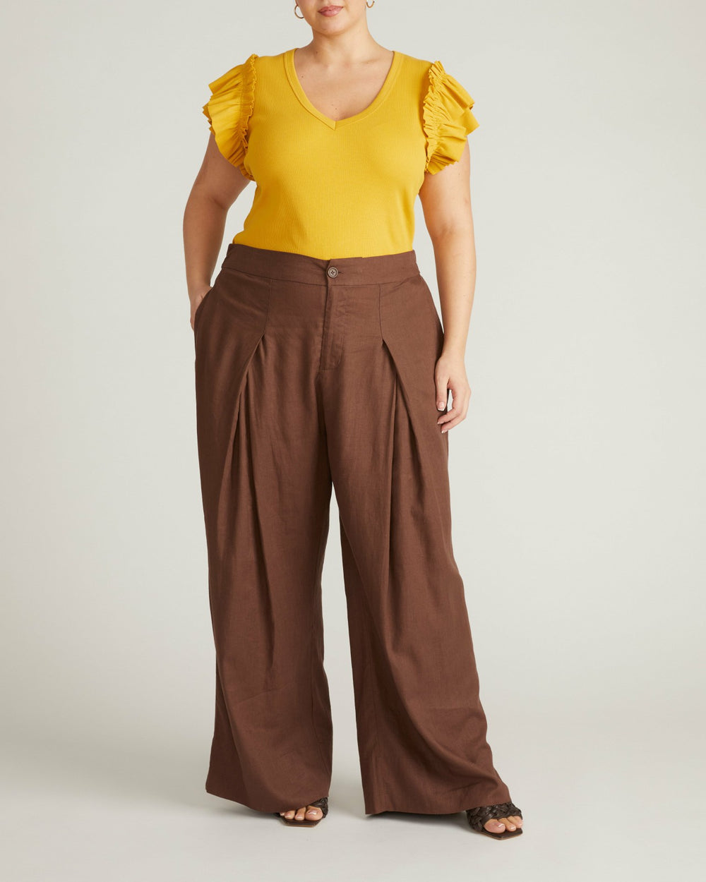 Marley Wide Leg Linen Blend Pants - Universal Standard