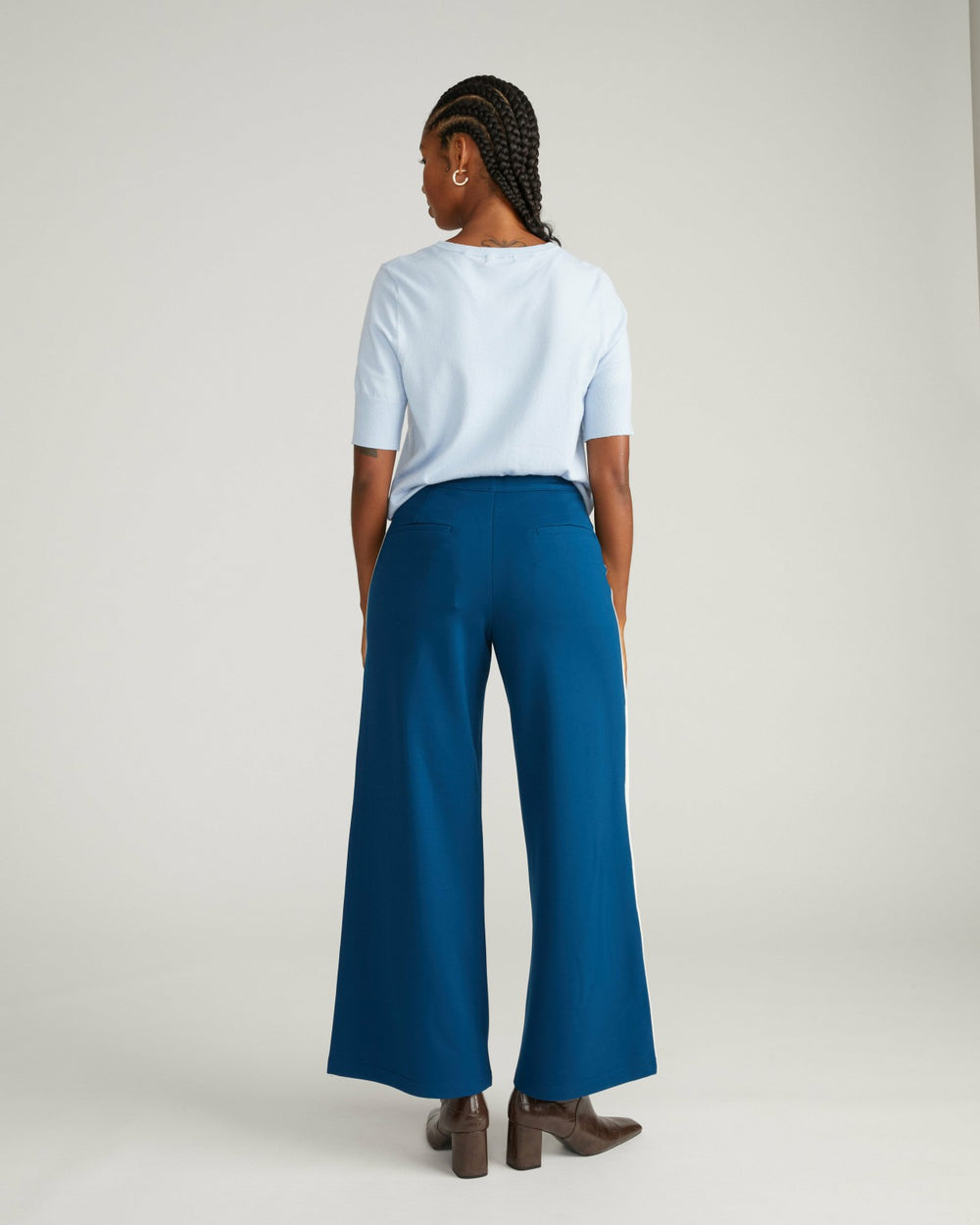 Stephanie Wide Leg Stripe Ponte Pants 30 Inch - Universal Standard