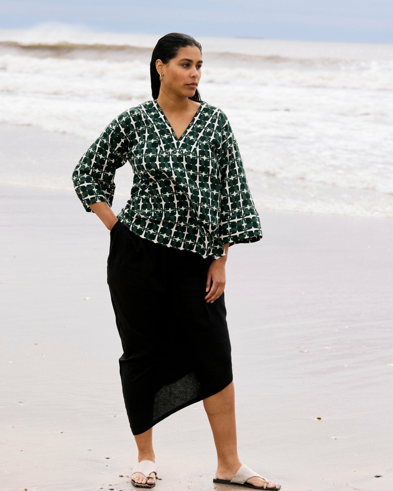 Geneva Linen Blend Skirt - Universal Standard