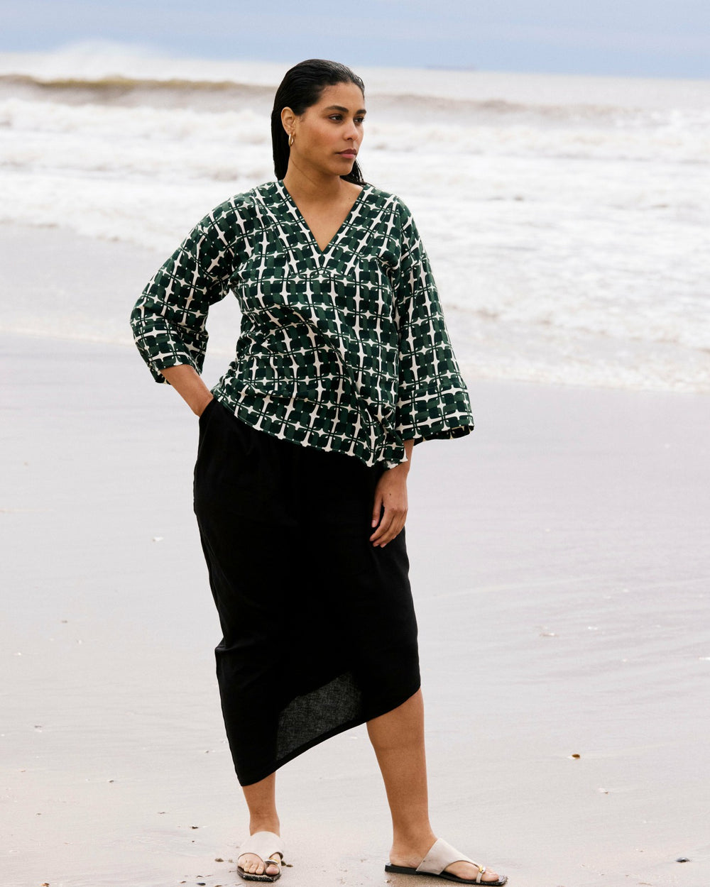 Geneva Linen Blend Skirt - Universal Standard
