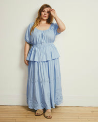 Tosca Embroidered Linen Blend Maxi Skirt - Universal Standard