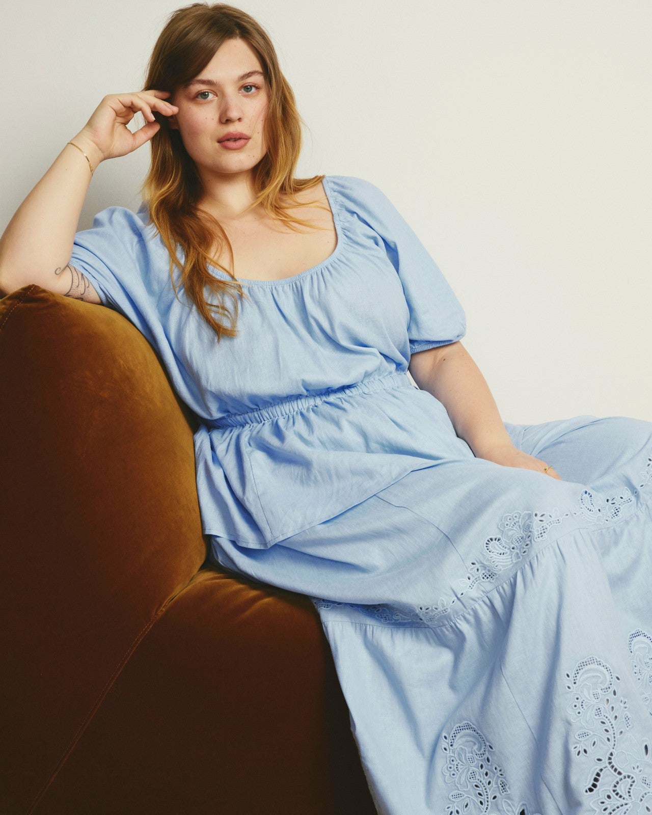 Tosca Embroidered Linen Blend Maxi Skirt - Universal Standard