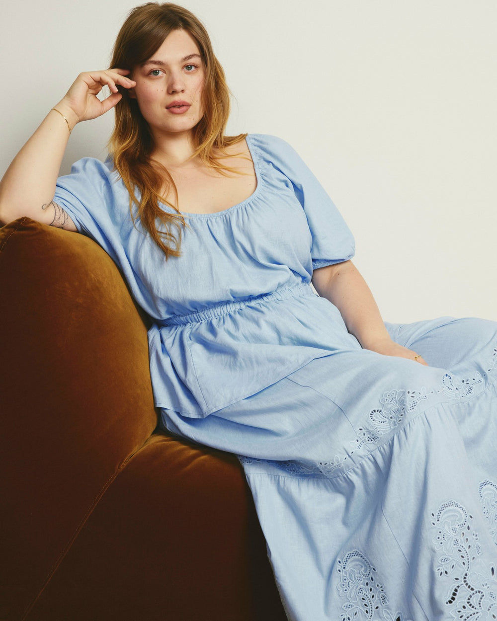 Tosca Embroidered Linen Blend Maxi Skirt - Universal Standard