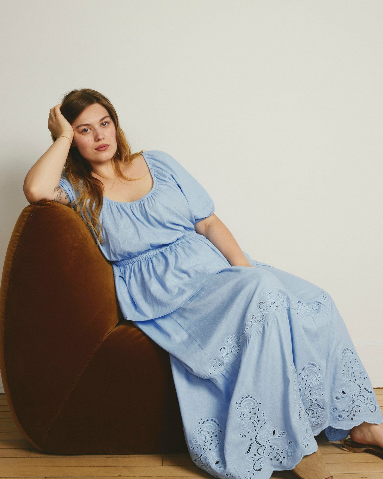 Tosca Embroidered Linen Blend Maxi Skirt - Universal Standard