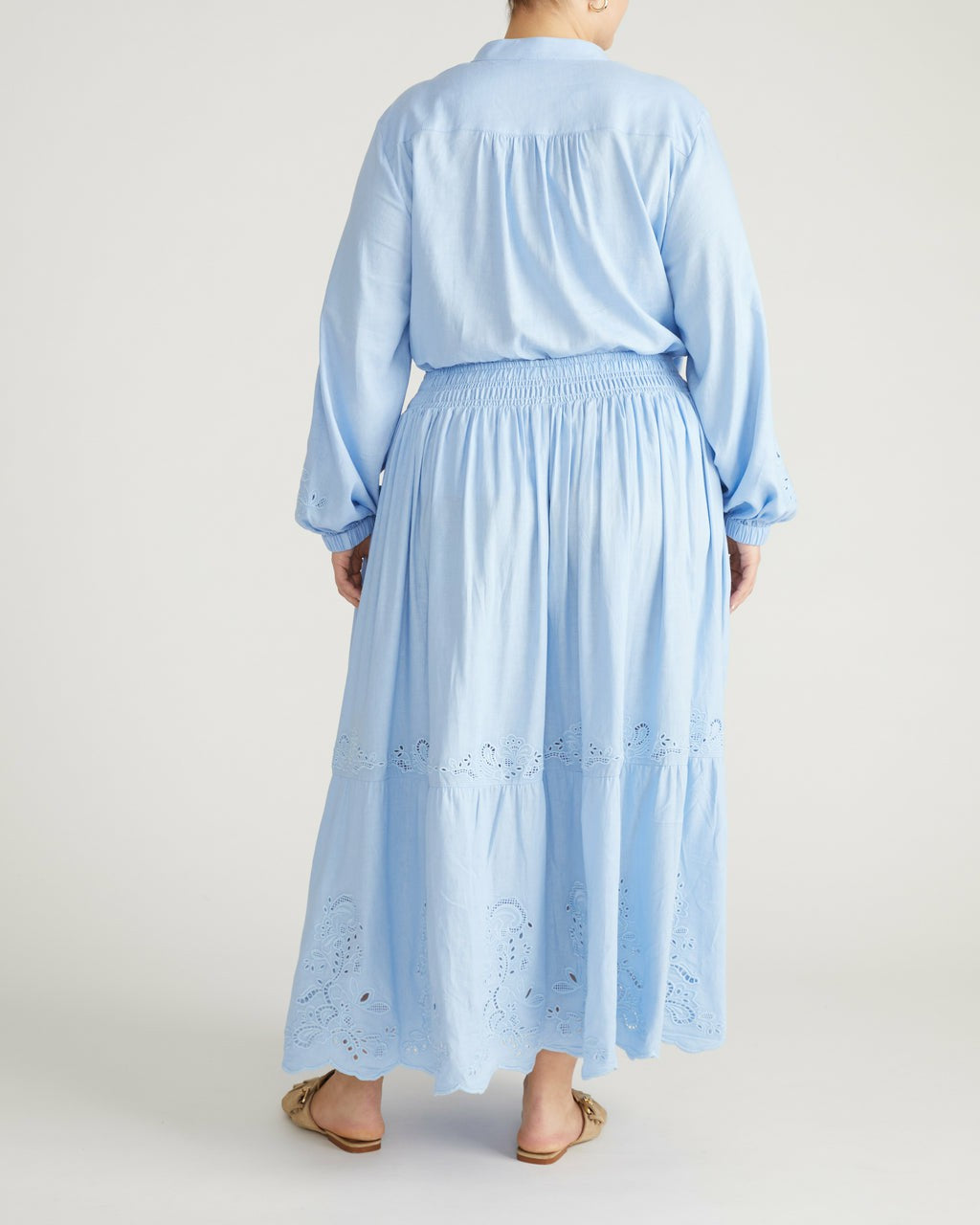 Tosca Embroidered Linen Blend Maxi Skirt - Universal Standard