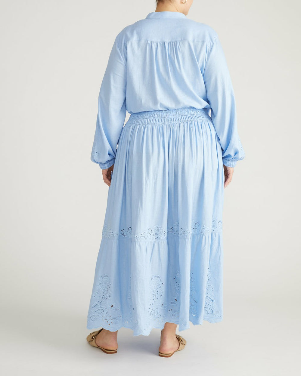 Tosca Embroidered Linen Blend Maxi Skirt - Universal Standard
