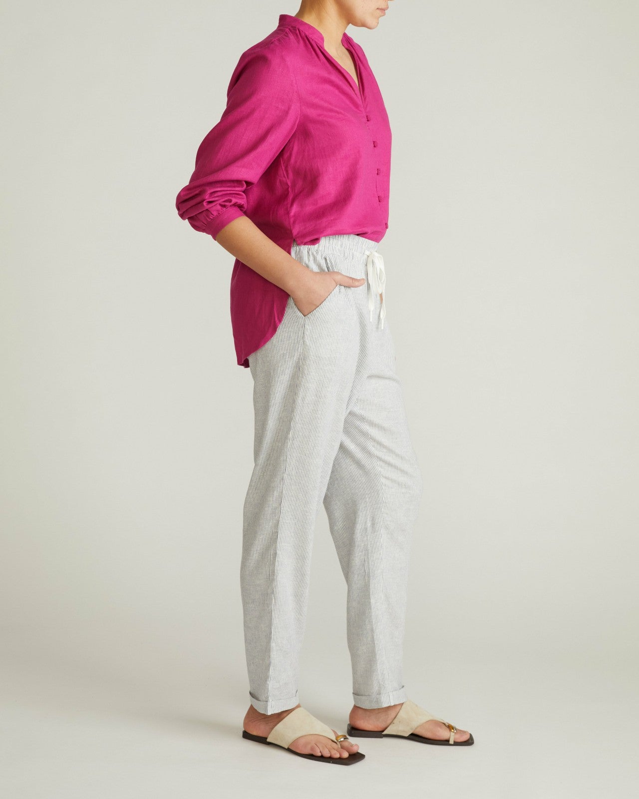 Sayville Linen Blend Drawstring Pant - Universal Standard