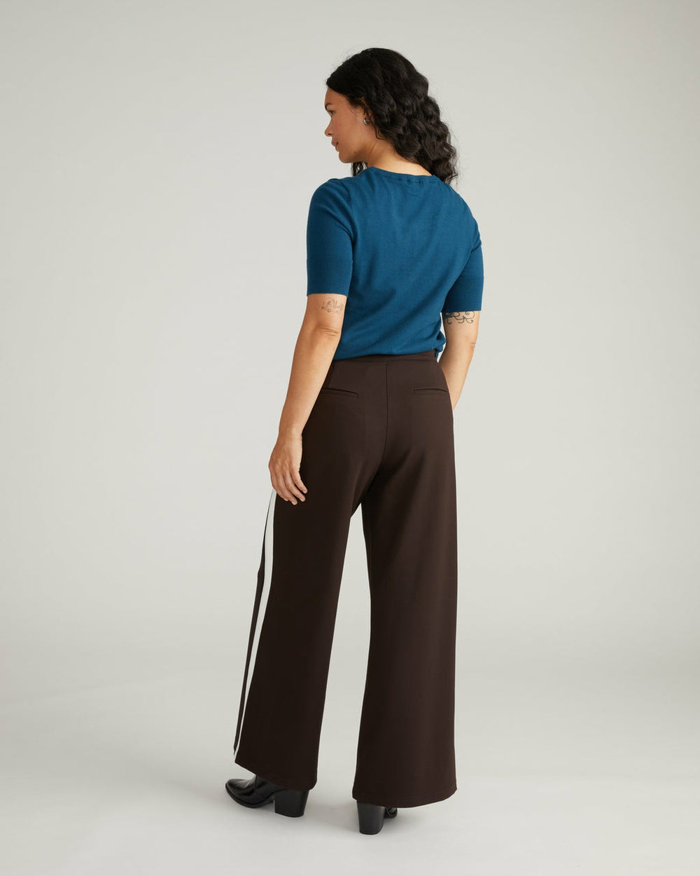 Stephanie Wide Leg Stripe Ponte Pants 30 Inch - Universal Standard