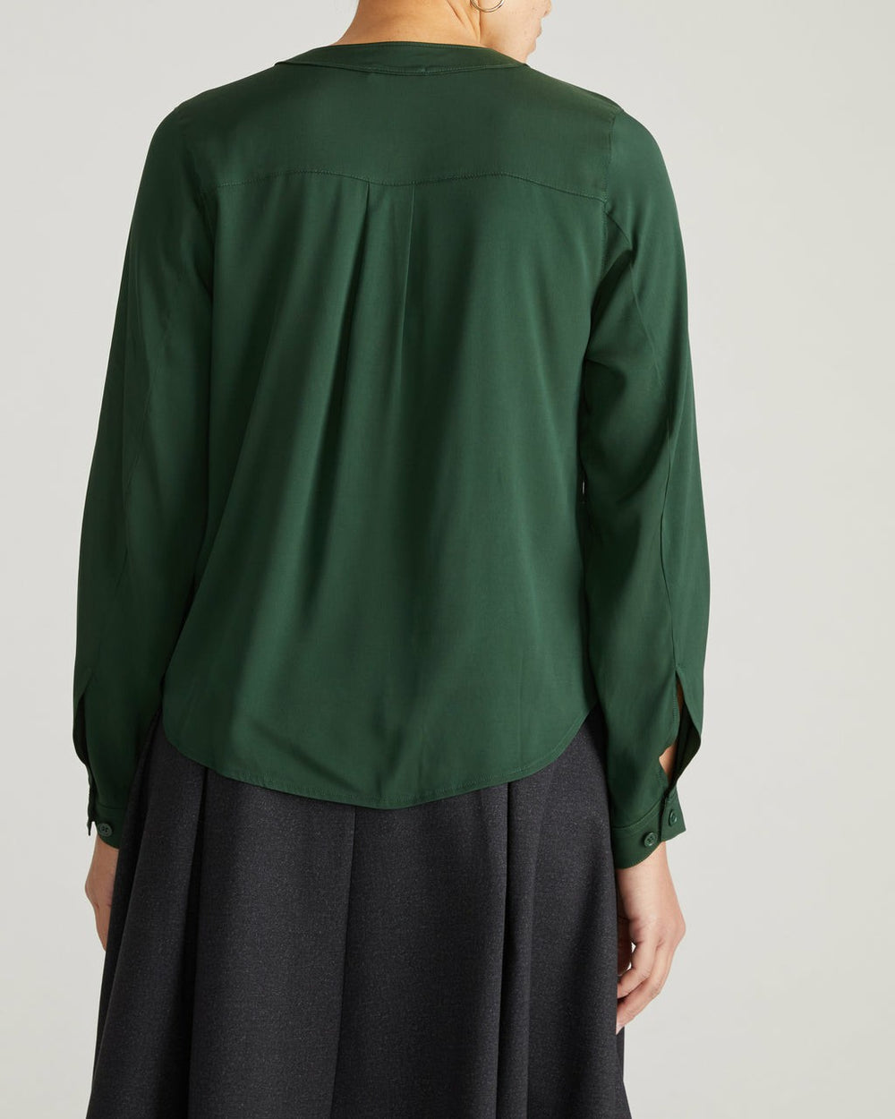 Cooling Stretch Cupro Button-Down Blouse - Universal Standard