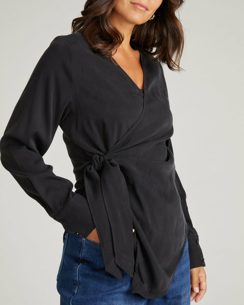Beacon Stretch Cupro Wrap Shirt - Universal Standard
