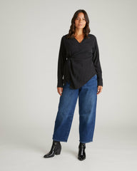 Beacon Stretch Cupro Wrap Shirt - Universal Standard