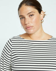 Belle Breton Stripe Jersey Tee - Universal Standard