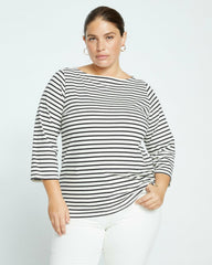Belle Breton Stripe Jersey Tee - Universal Standard