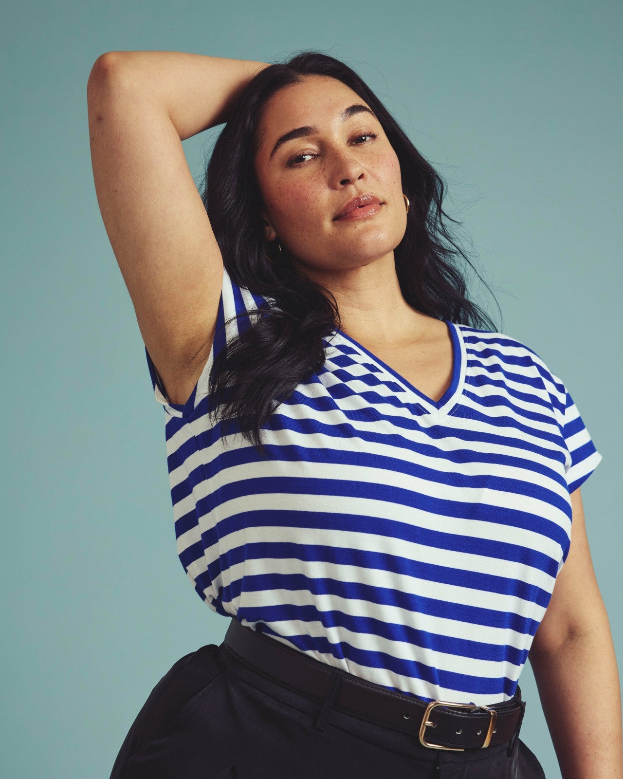 Ashley V Neck Cap Sleeve Tee - Universal Standard