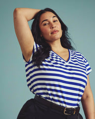 Ashley V Neck Cap Sleeve Tee - Universal Standard