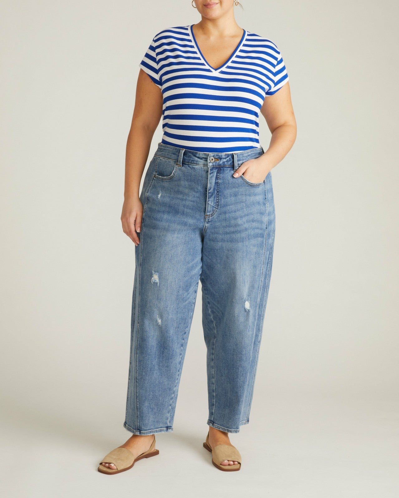 Ashley V Neck Cap Sleeve Tee - Universal Standard