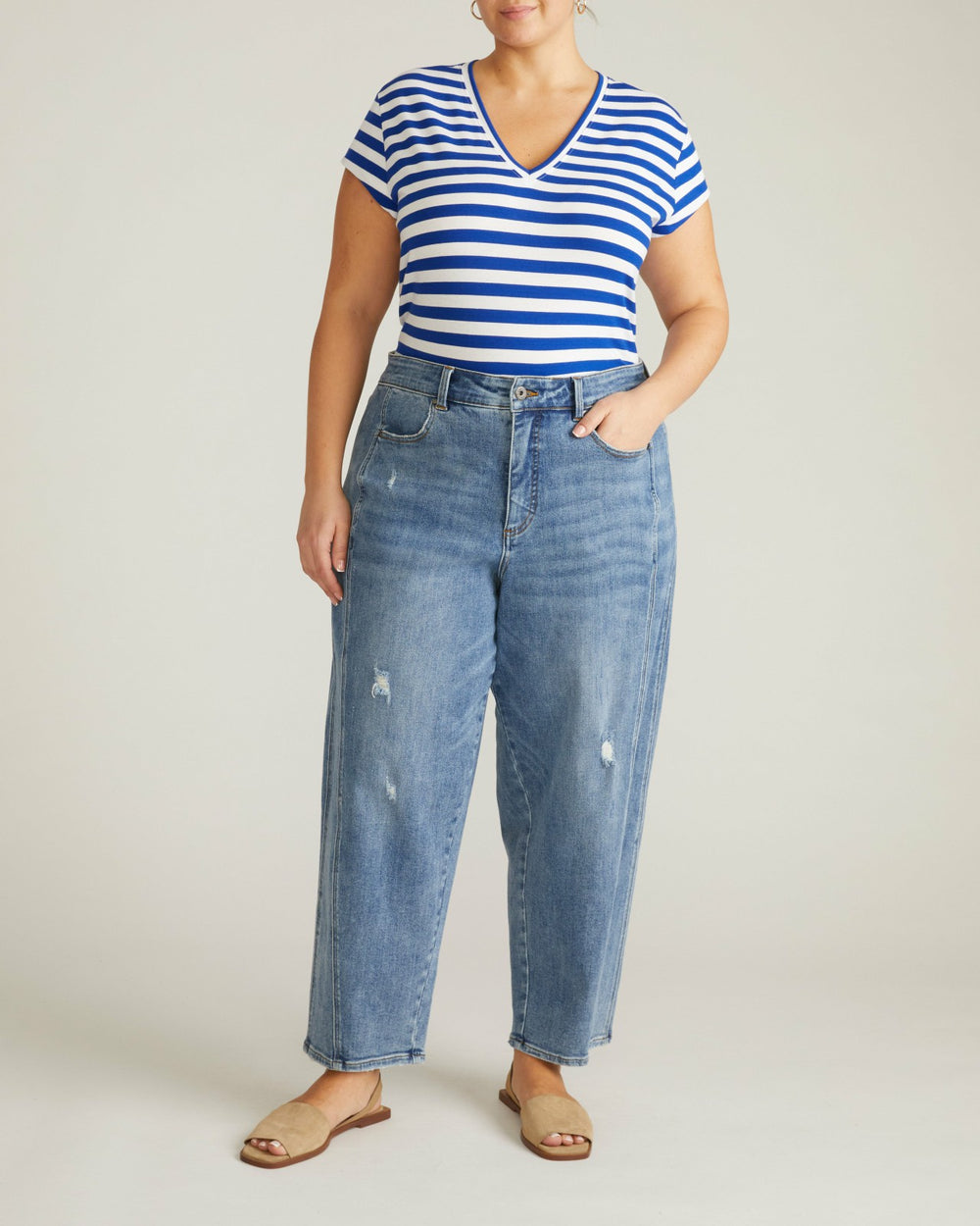 Ashley V Neck Cap Sleeve Tee - Universal Standard