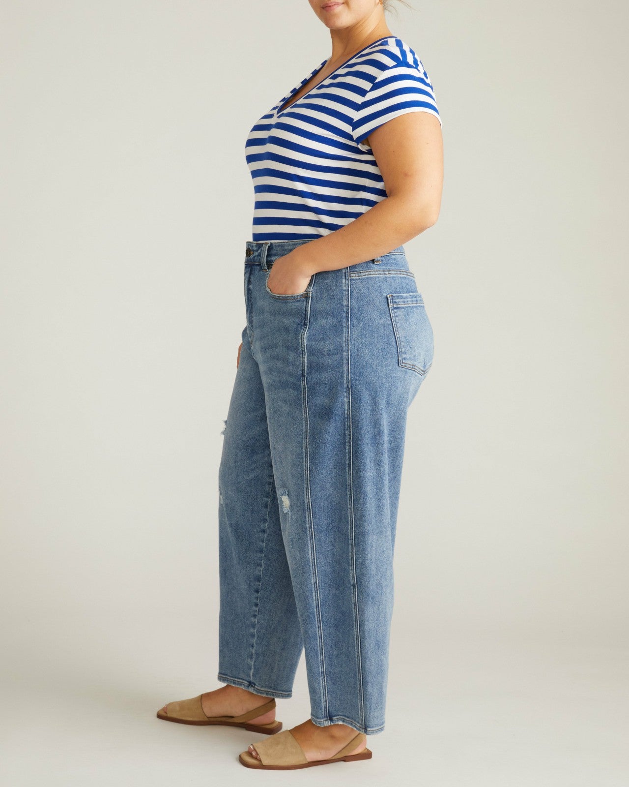 Ashley V Neck Cap Sleeve Tee - Universal Standard