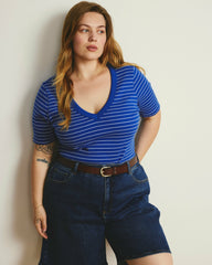 Classic V-Neck Ribbed Tee - Universal Standard
