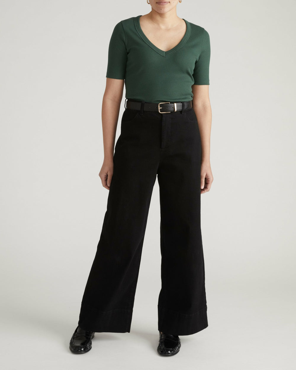 Classic V-Neck Ribbed Tee - Universal Standard