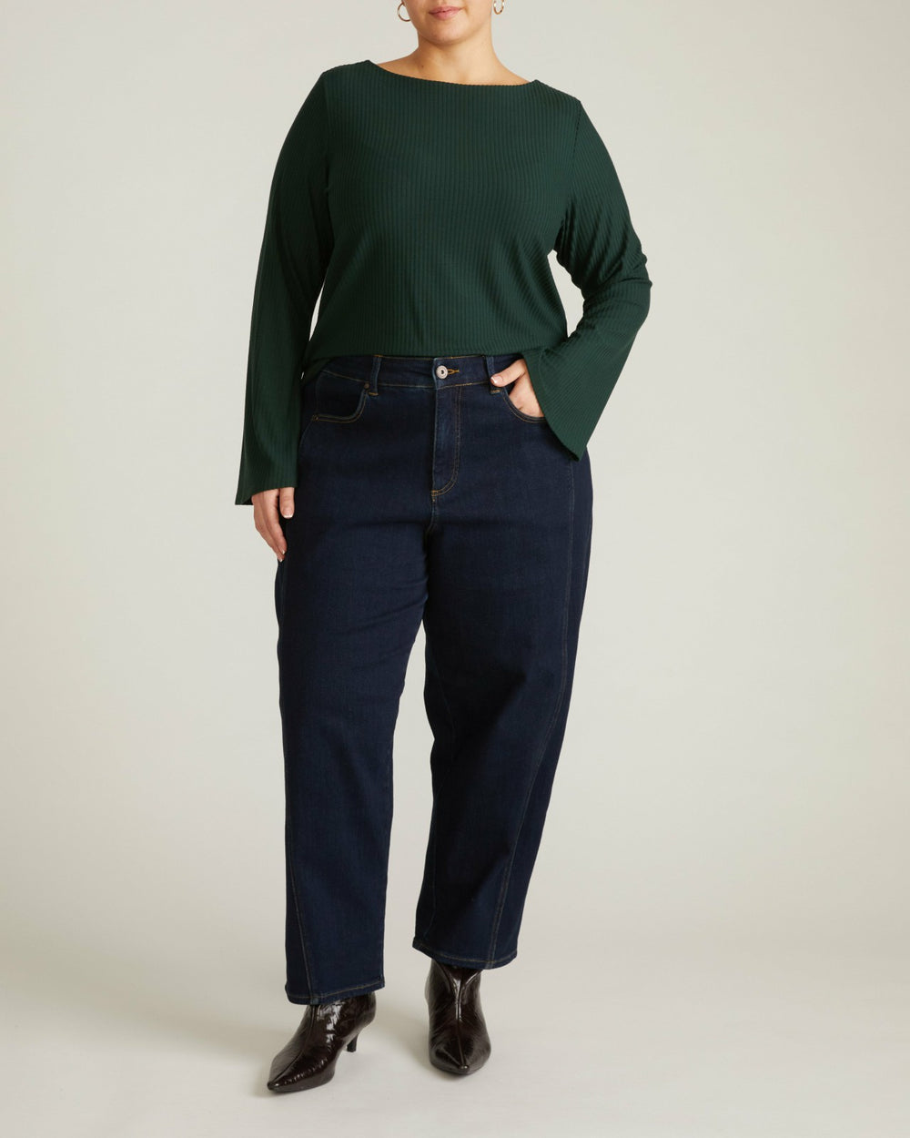 Yasmin Flare Sleeve Ribbed Top - Universal Standard