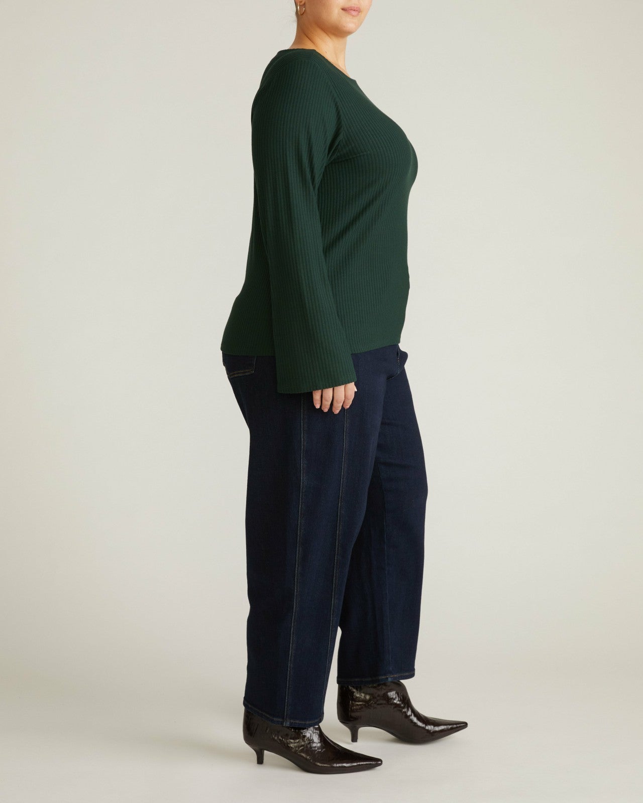Yasmin Flare Sleeve Ribbed Top - Universal Standard