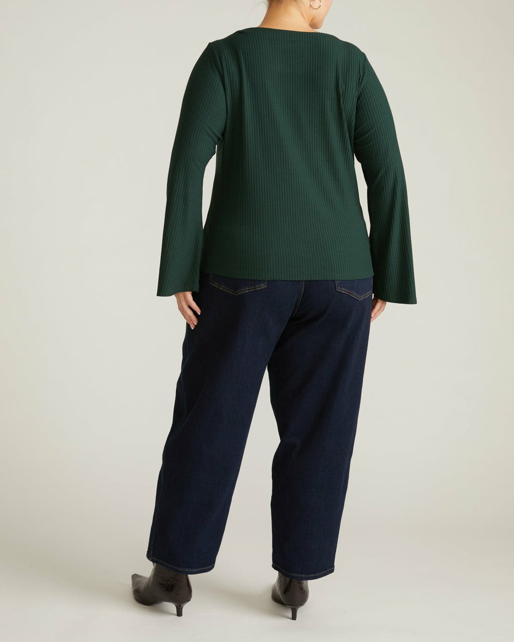 Yasmin Flare Sleeve Ribbed Top - Universal Standard