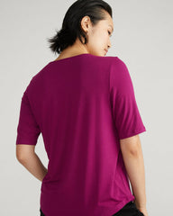Lily Liquid Jersey Crew Neck Stovepipe Tee - Universal Standard