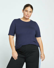 Lily Liquid Jersey Crew Neck Stovepipe Tee - Universal Standard